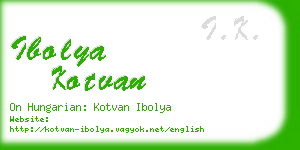 ibolya kotvan business card